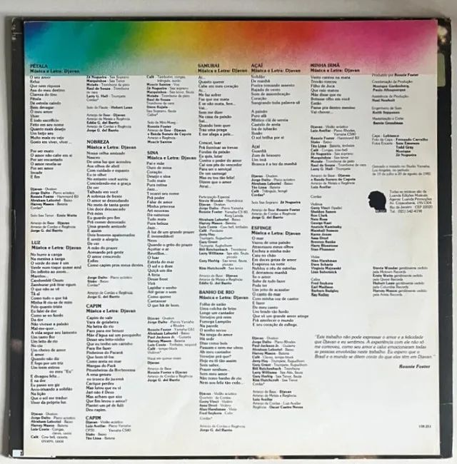 LP VINIL Djavan LUZ (1982) - Foto 5