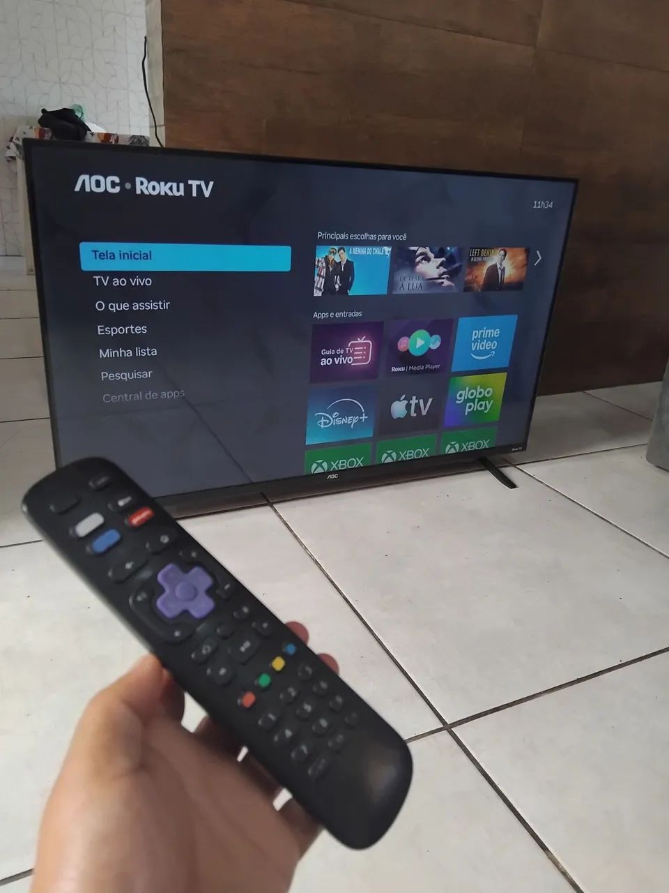 Smart tv 43 polegadas full HD roku aoc Borda infinita  - Foto 3