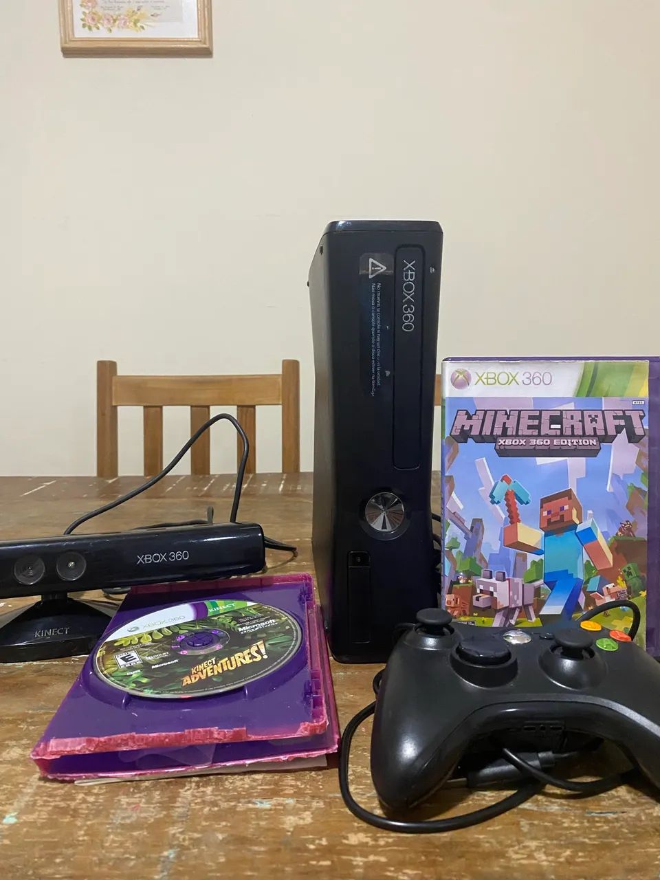 Xbox 360 Original + Kinect + Dois jogos