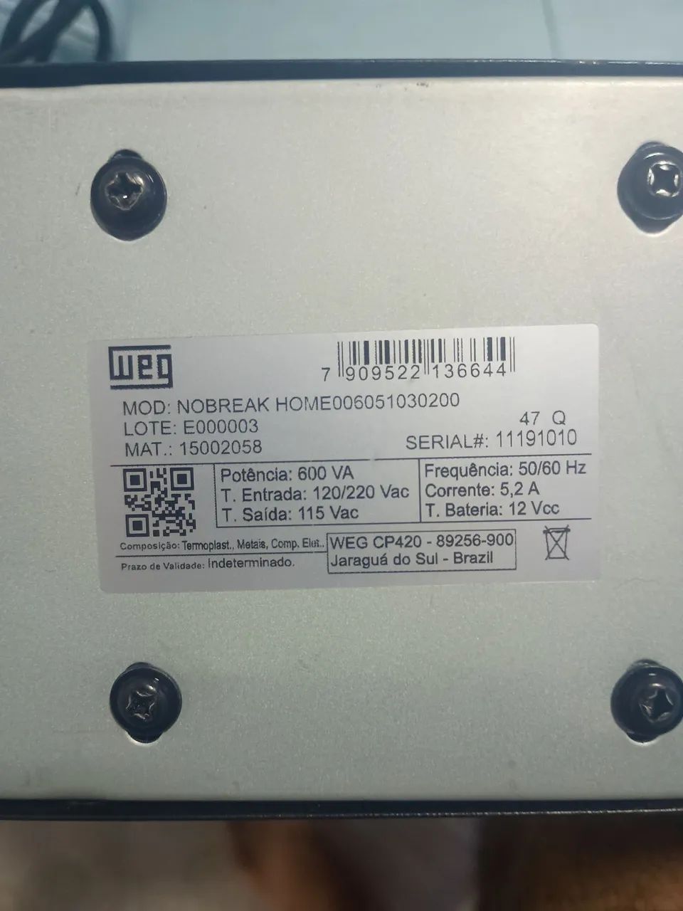 Nobreak 600Va