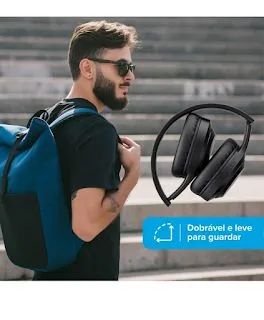 Fone de Ouvido Bluetooth I2GO BASS 300 com Microfone Integrado