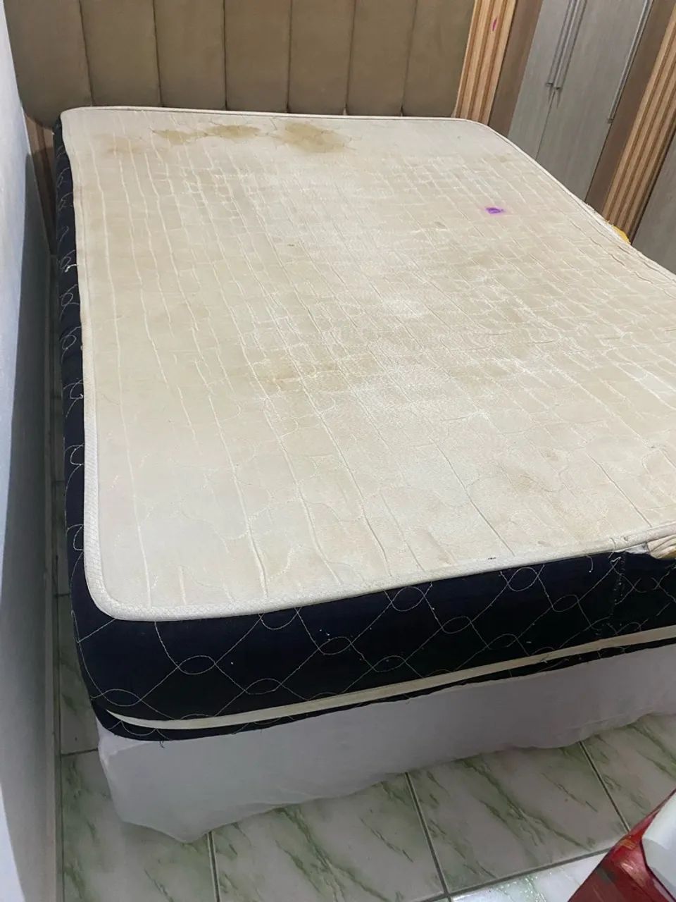 Cama casal  com base e colchão  - Foto 4