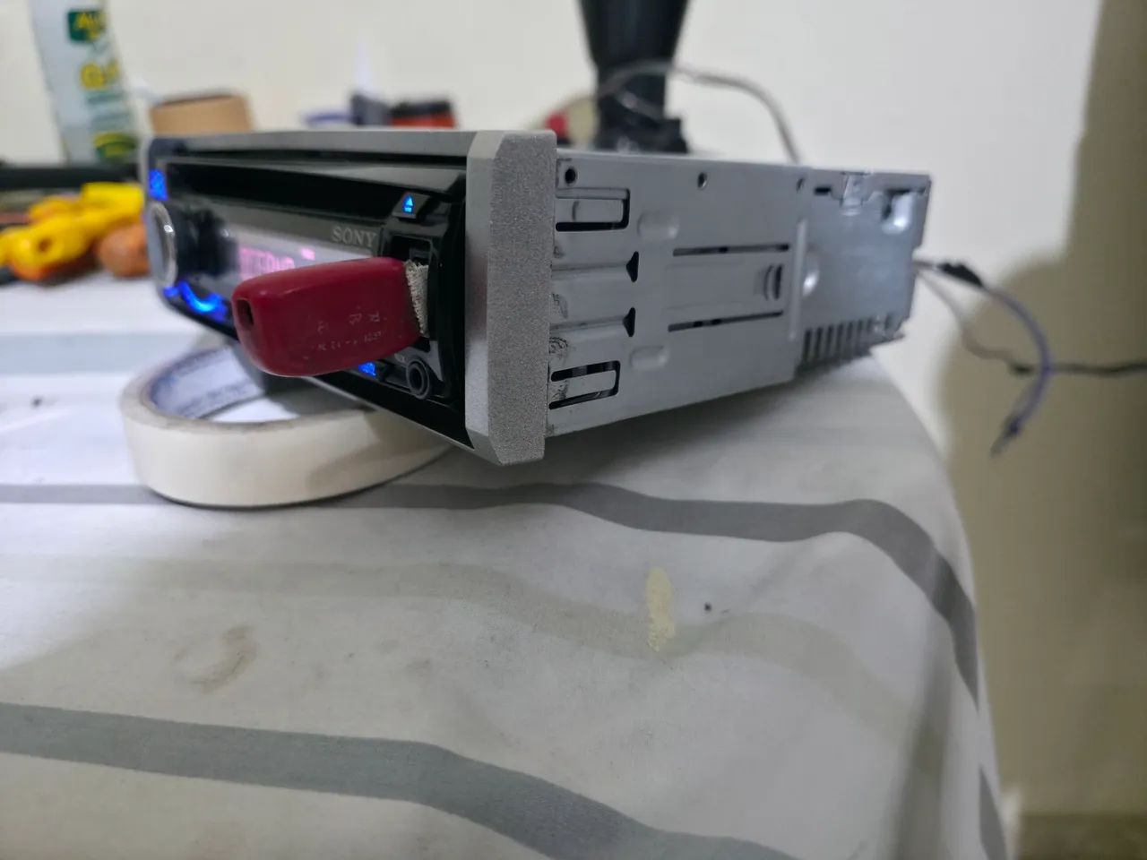 Rádio Sony mex 3150u com Bluetooth bt de fábrica pendraiver.e CD.