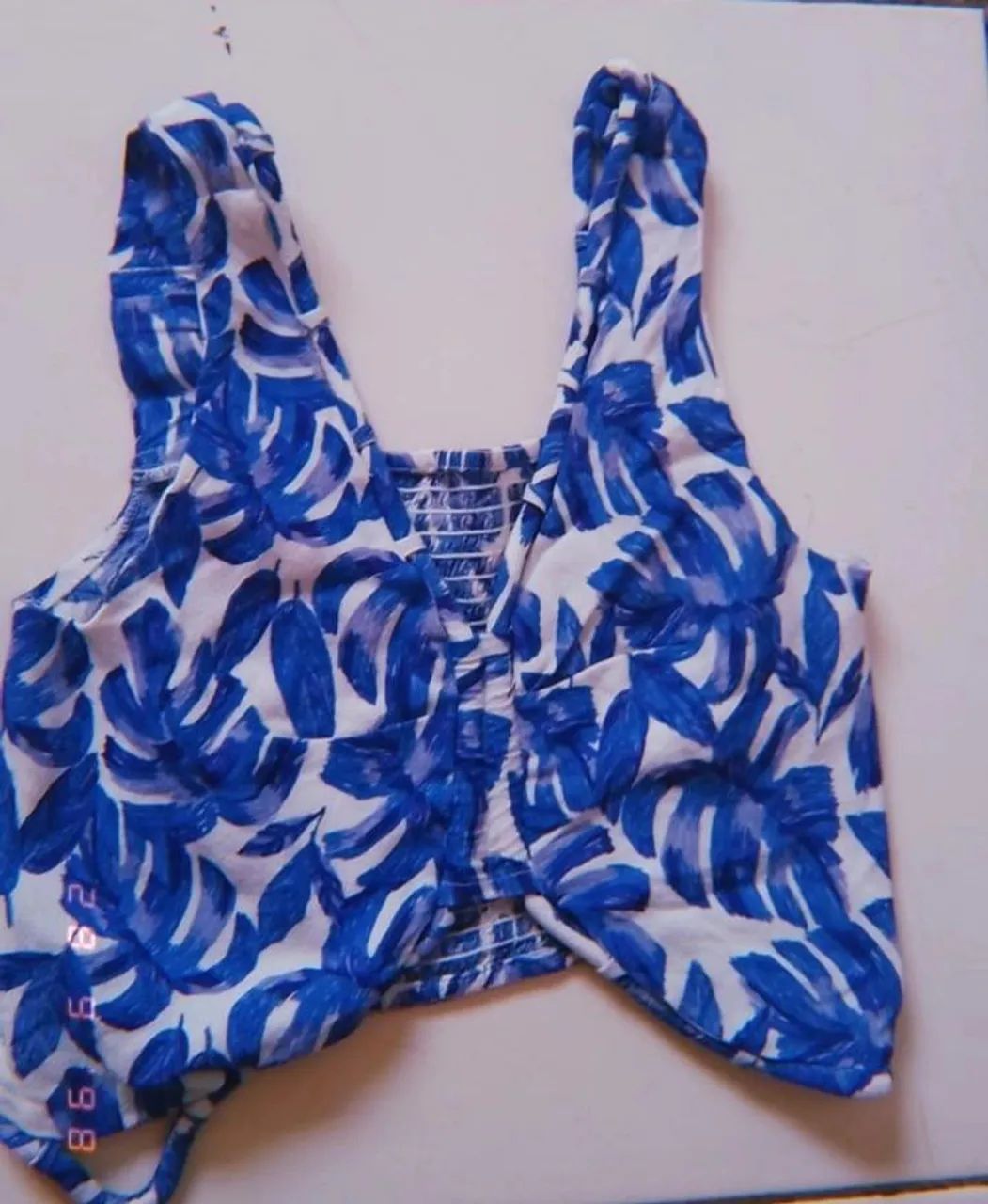 Cropped azul 