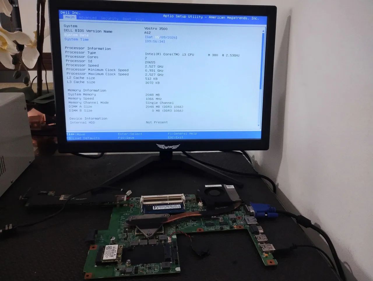 Placa mãe Notebook Dell Vostro 3500 Opxm4r com video dedicado 