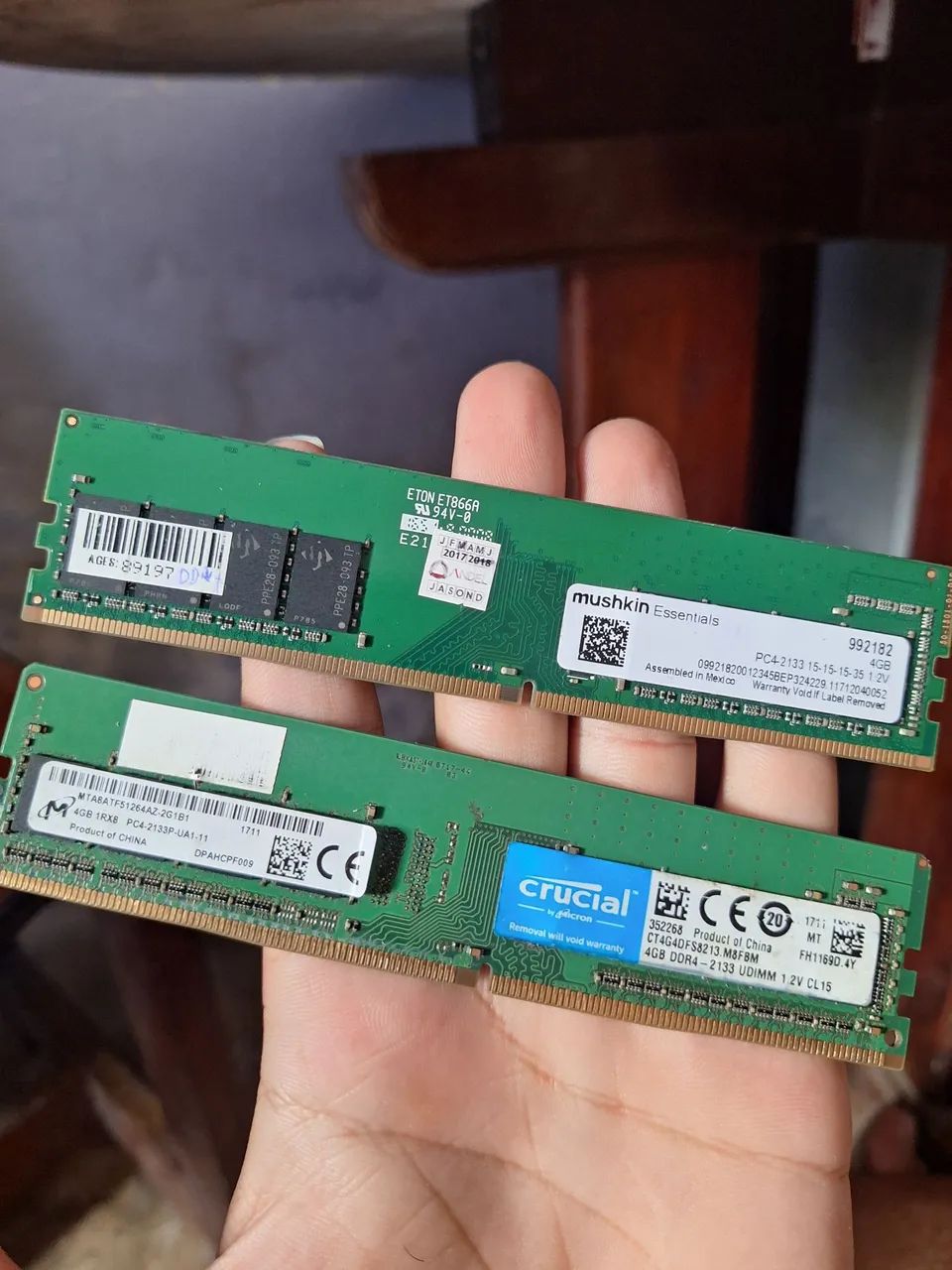 2x Memória Ram 4 Gb