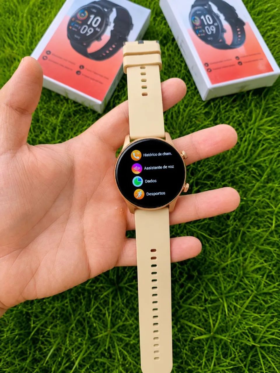 Smartwatch Zeblaze Btalk 3 Plus Dourado Gold - Foto 4