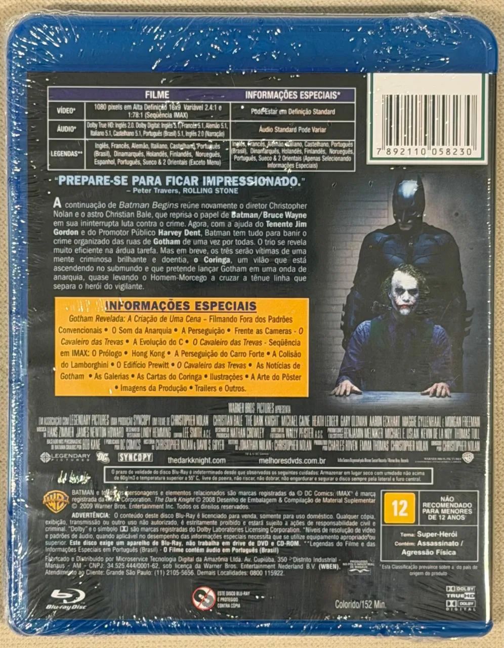 Blu-ray Batman O Cavaleiro das Trevas (original e lacrado) - Foto 2