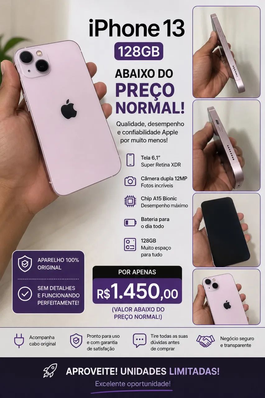 iPhone 13 128g PRA VENDER RÁPIDO 