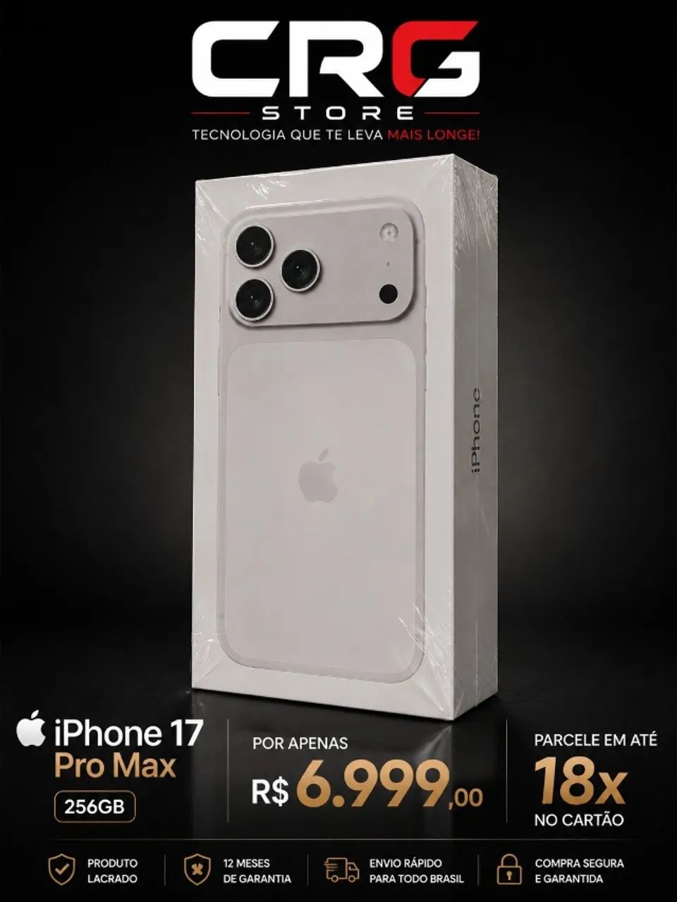 iPhone 17 promax 256 - Lacrado CINZA - Foto 2