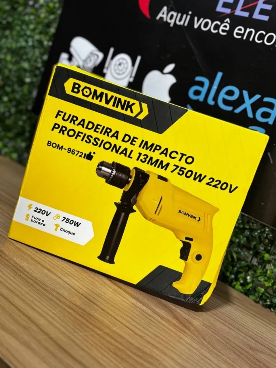 Furadeira de Impacto Profissional 13MM 750W 220V BOM-9672 BOMVINK