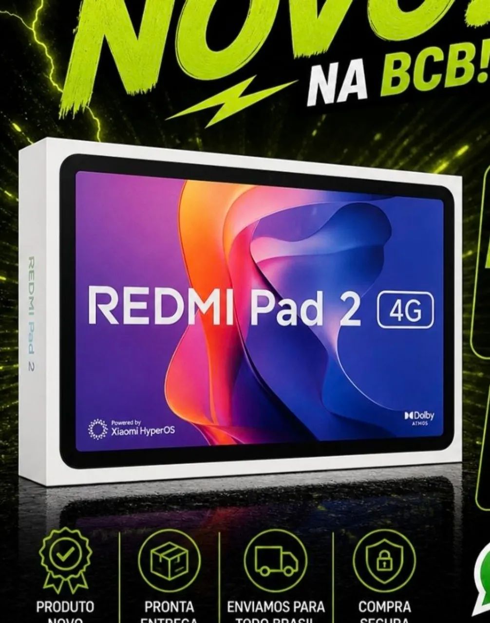 Tablet Xiaomi Redmi pad 2 4G 4 ram /128 gb com chip