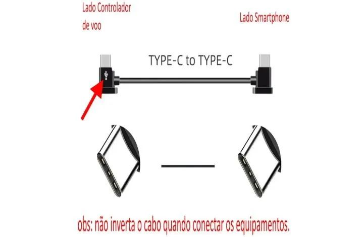 Dji Cabo de dados OTG para Drone controle remoto de celularcom conector USB COD-CP928  - Foto 4