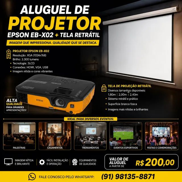 Aluguel de Projetor para eventos