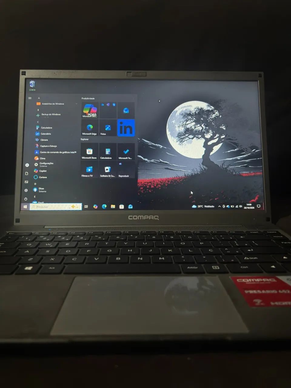 Notebook compaq i15 ssd 222g com mal contato no teclado  - Foto 4