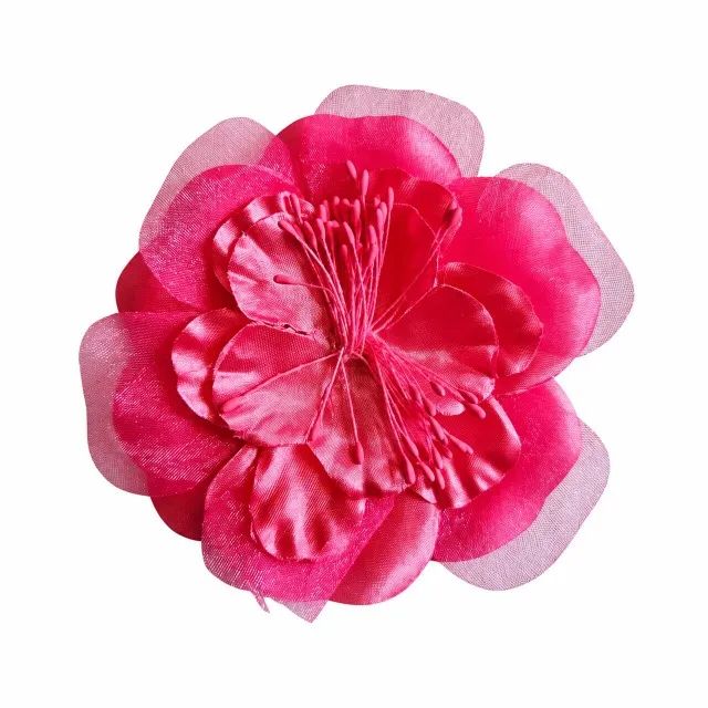 Aplique Flor De Tecido Para Artesanato - 2 Unidades - Foto 3