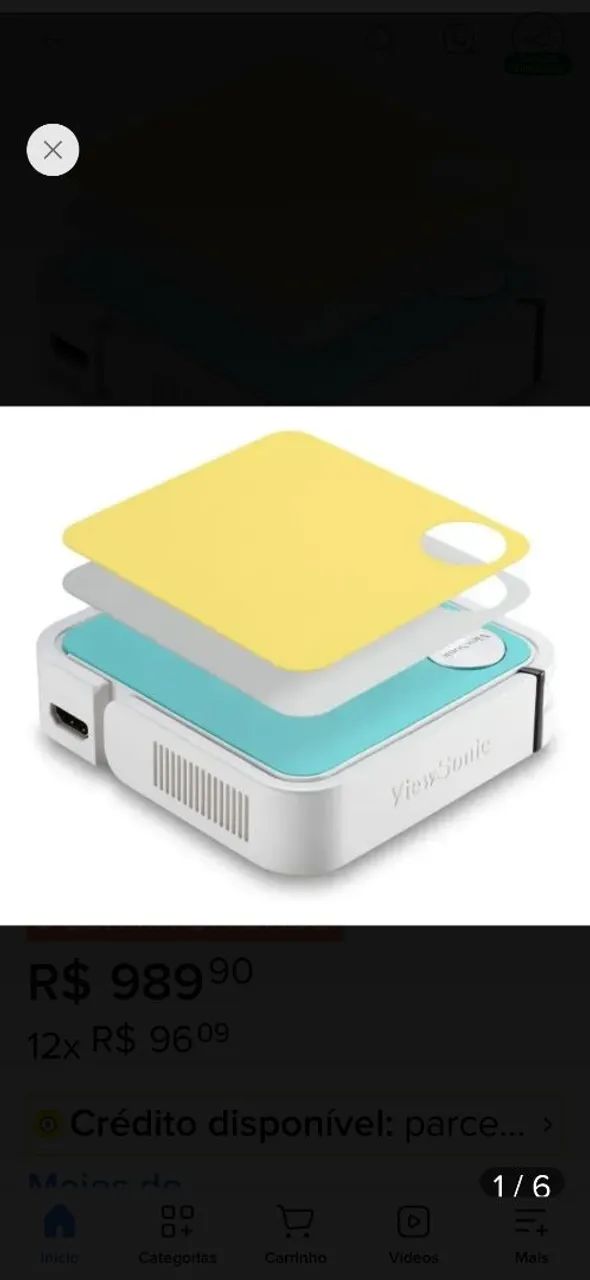 Projetor Portátil ViewSonic M1 Mini-2 LED com Bluetooth e Som JBL - Foto 5
