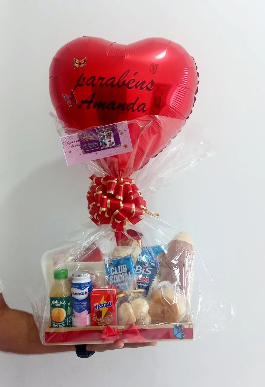 Cesta.;  de café da manhã cestas chocolate buquê caneca personalizada  - Foto 2