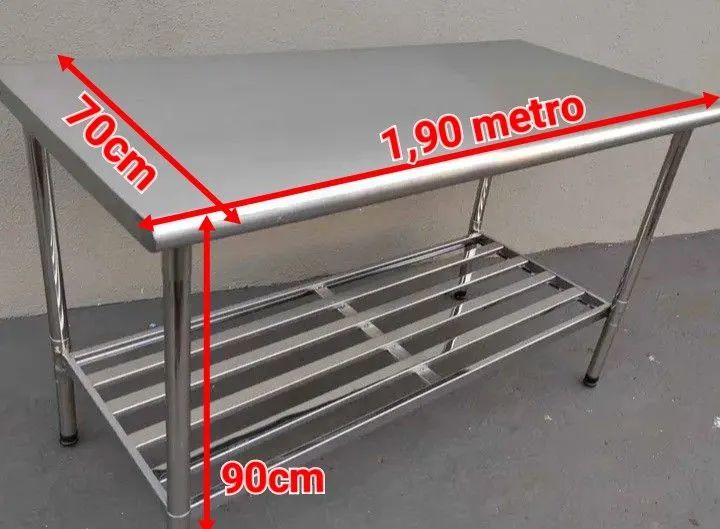 Mesa de Aço Inox  Grande Profissional Nova  - Foto 2
