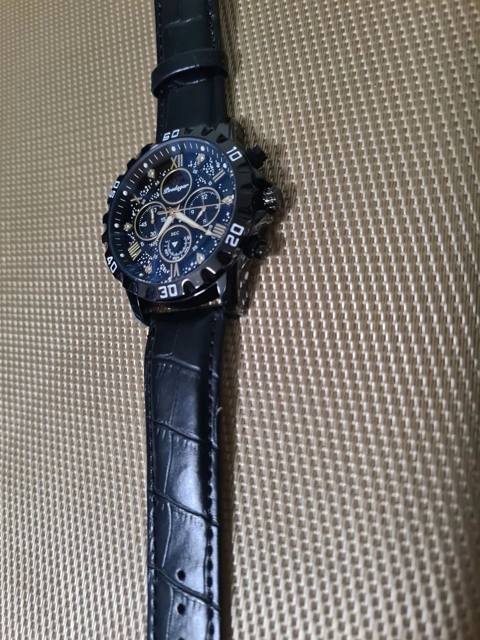 Relógio De Quartzo Preto Com Cronógrafo Luminoso Masculino - Foto 4