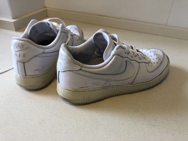 Tênis Nike Air Force 1 One '07 Low Triple White 44br (12 Us) - Foto 5