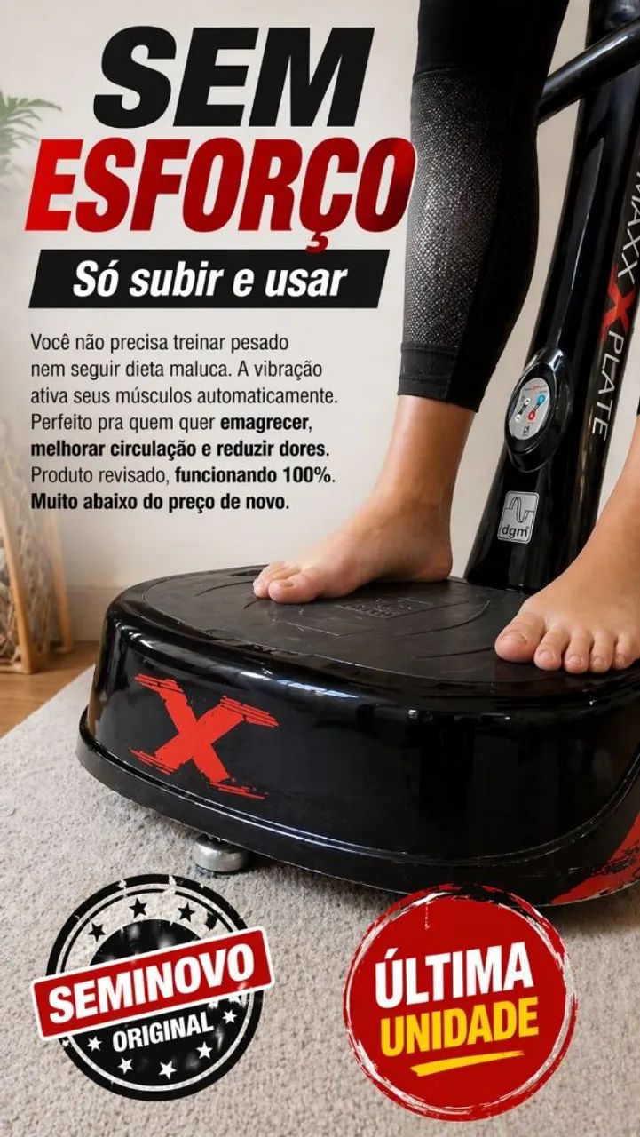 PLATAFORMA VIBRATÓRIA MAXXIPLATE ORIGINAL - SEMINOVA | FUNCIONANDO PERFEITAMENTE  - Foto 2