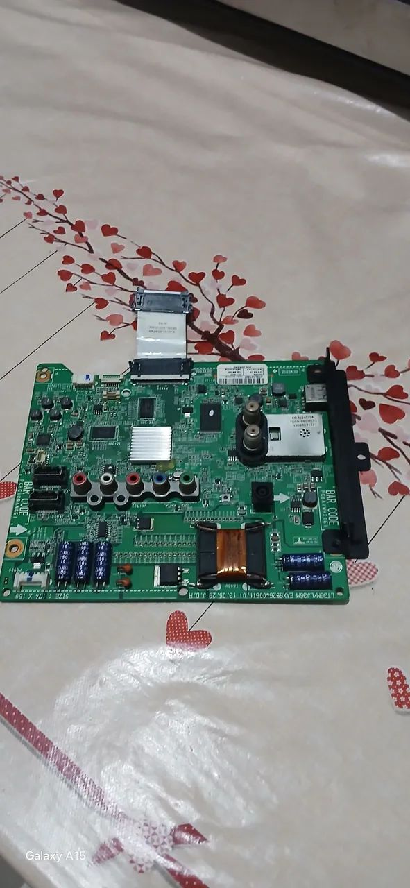 Placa principal tv 42ln5460 vai com led e fonte 