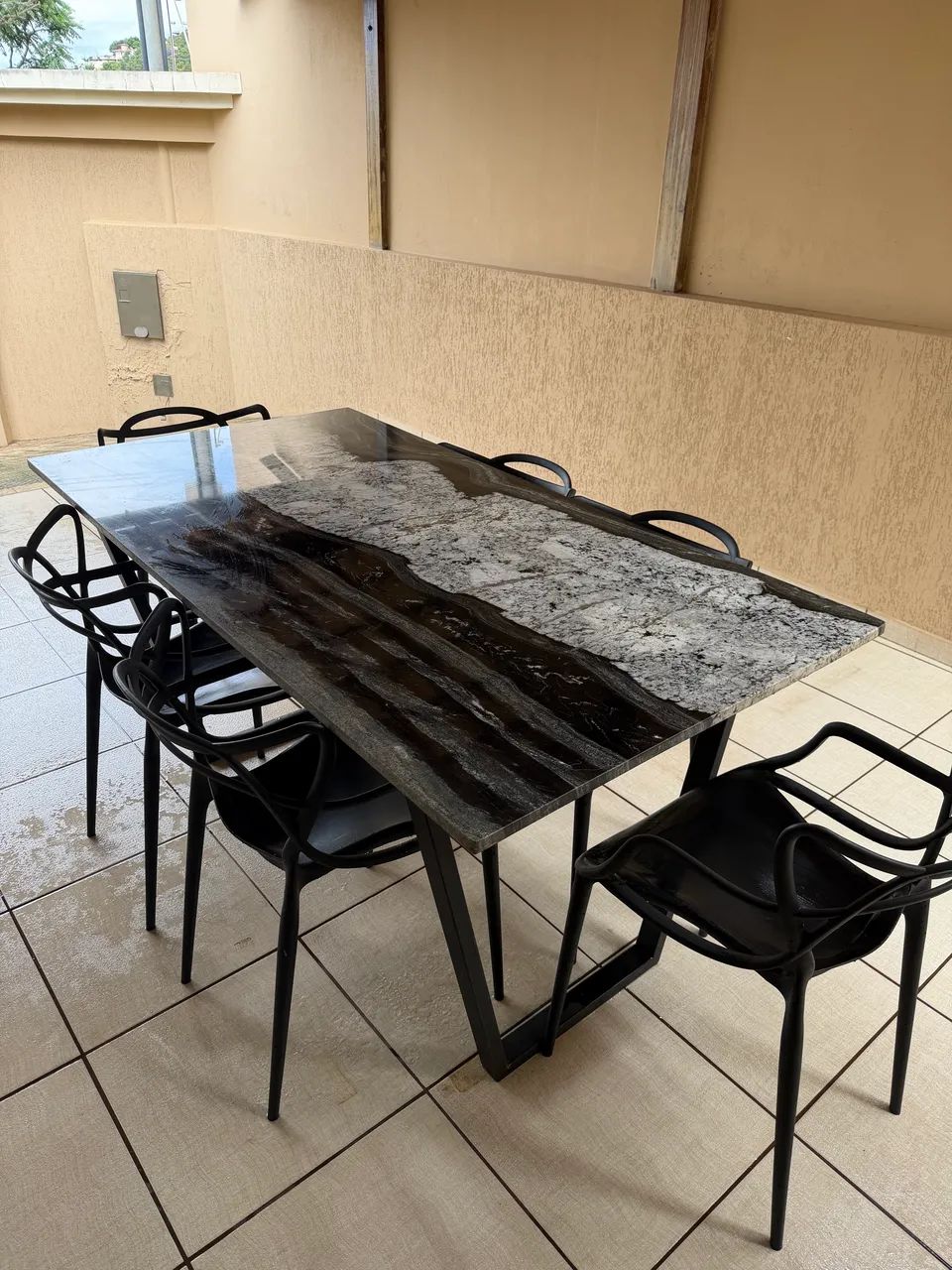 Mesa 6 lugares mármore Agata.
