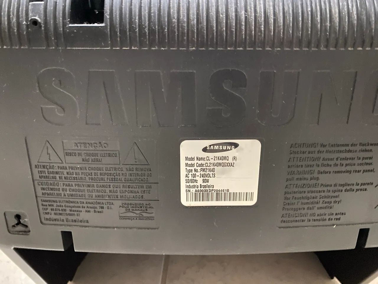 Tv Samsung 21 polegadas + receptor digital parabólica 