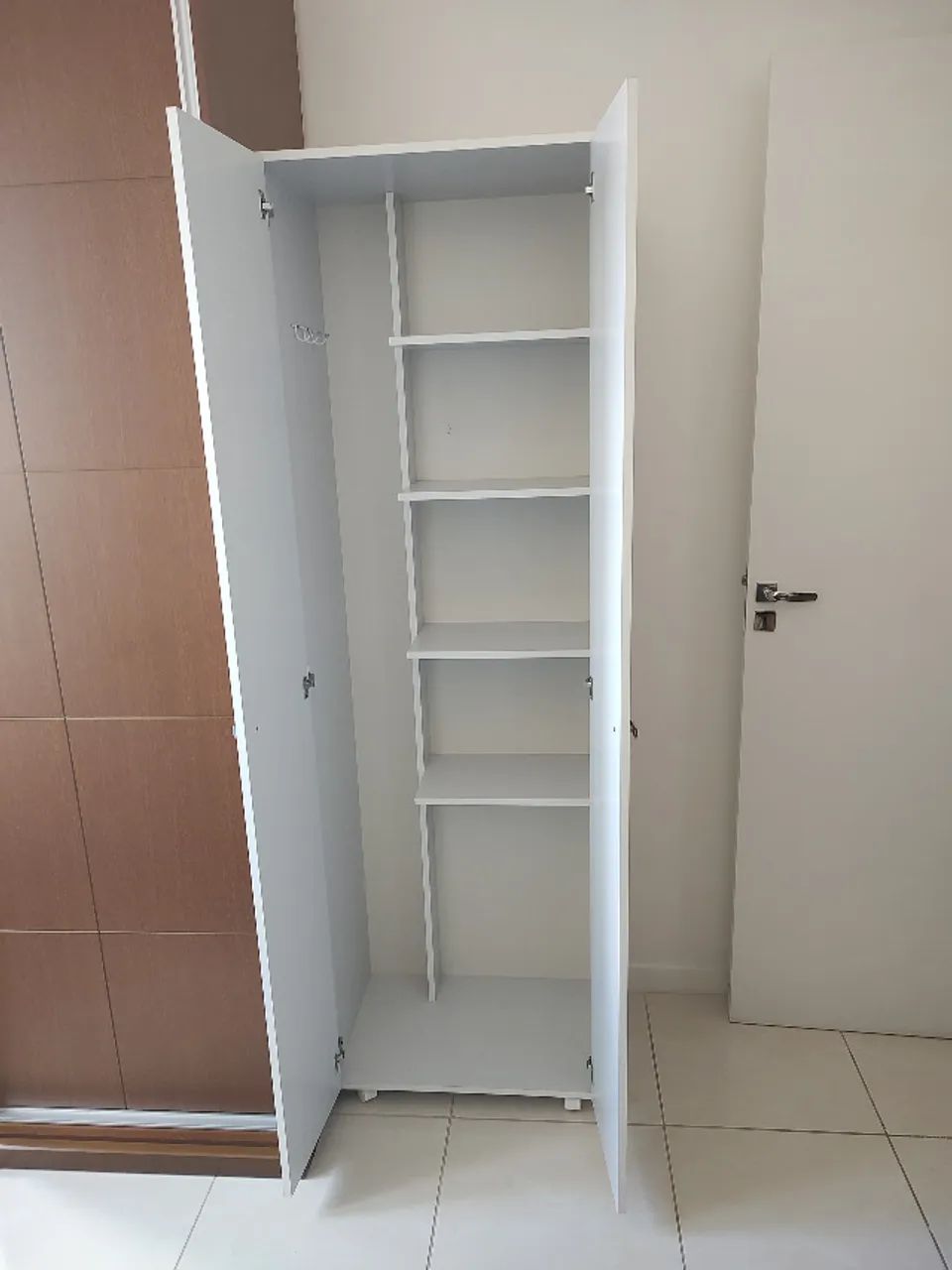 Armário para Lavanderia 2 Portas Multiuso Am3101 Branco Tecno Mobili - Foto 2