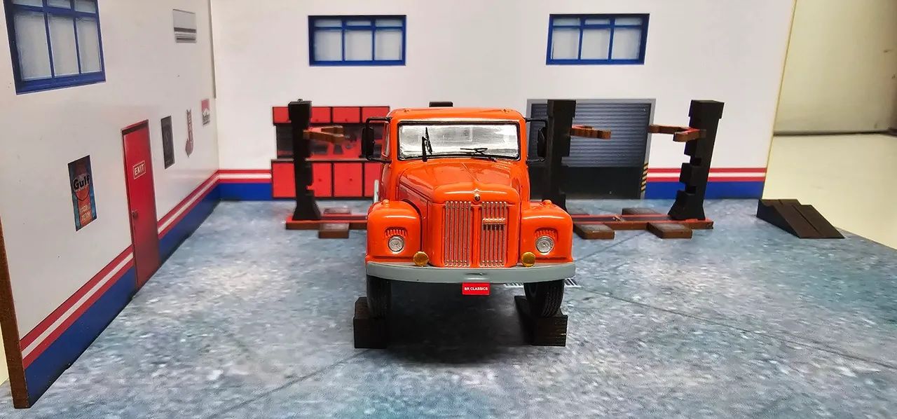 Miniatura Scania 111s Laranja 1:64
