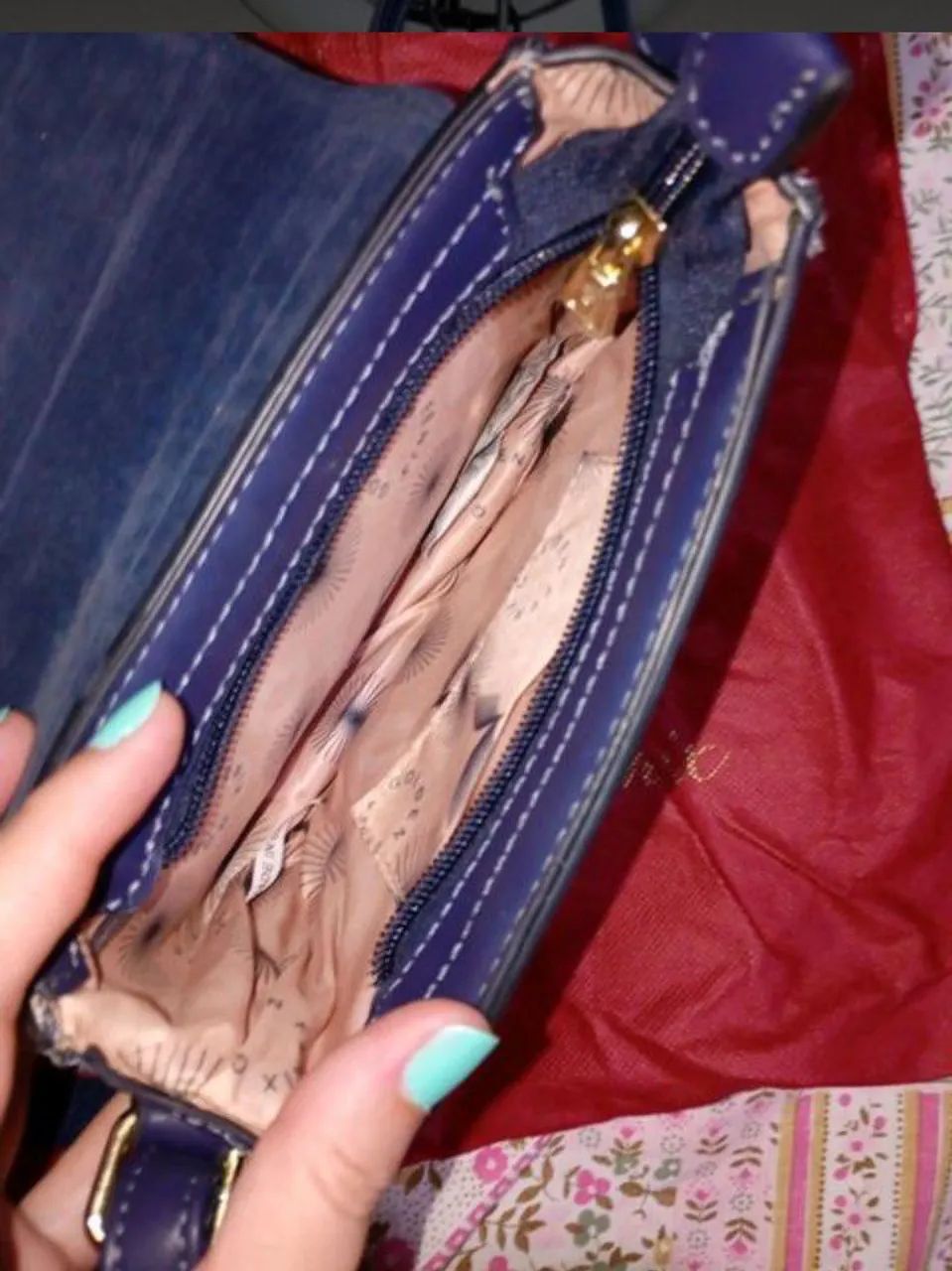 Bolsa Azul marinho transversal  - Foto 5