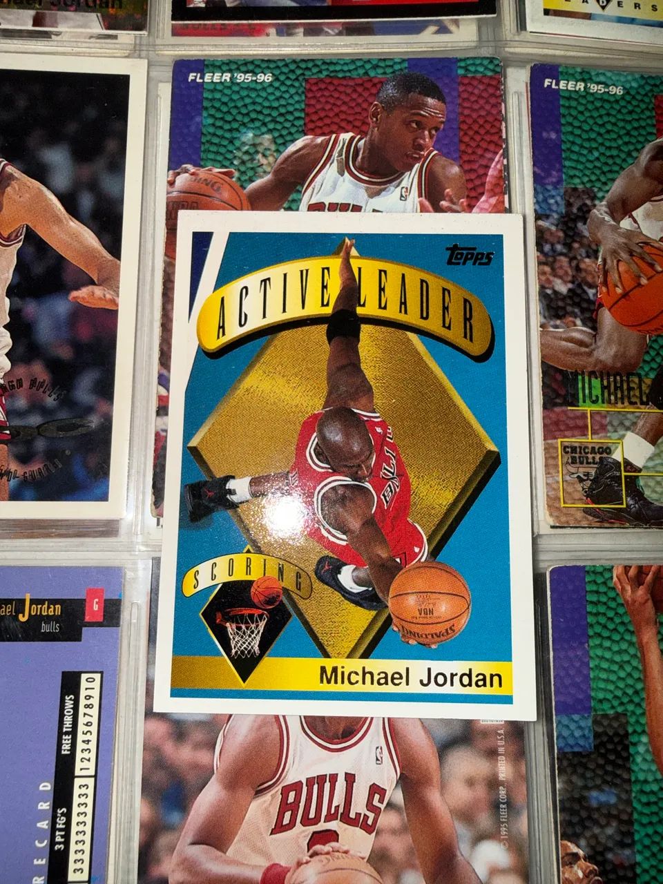 Michael Jordan Topps Active Leaders Scoring 1995