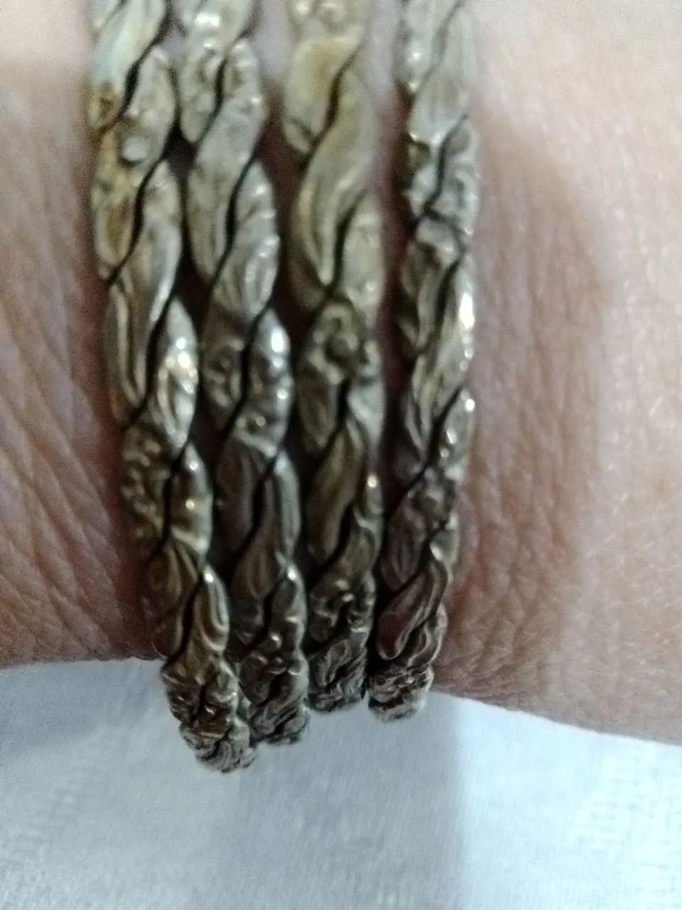 Pulseira vintage artesanal em cobre 
