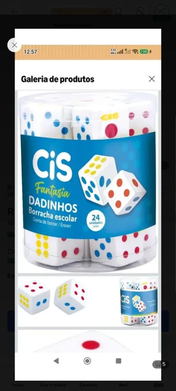 Borracha dadinhos 