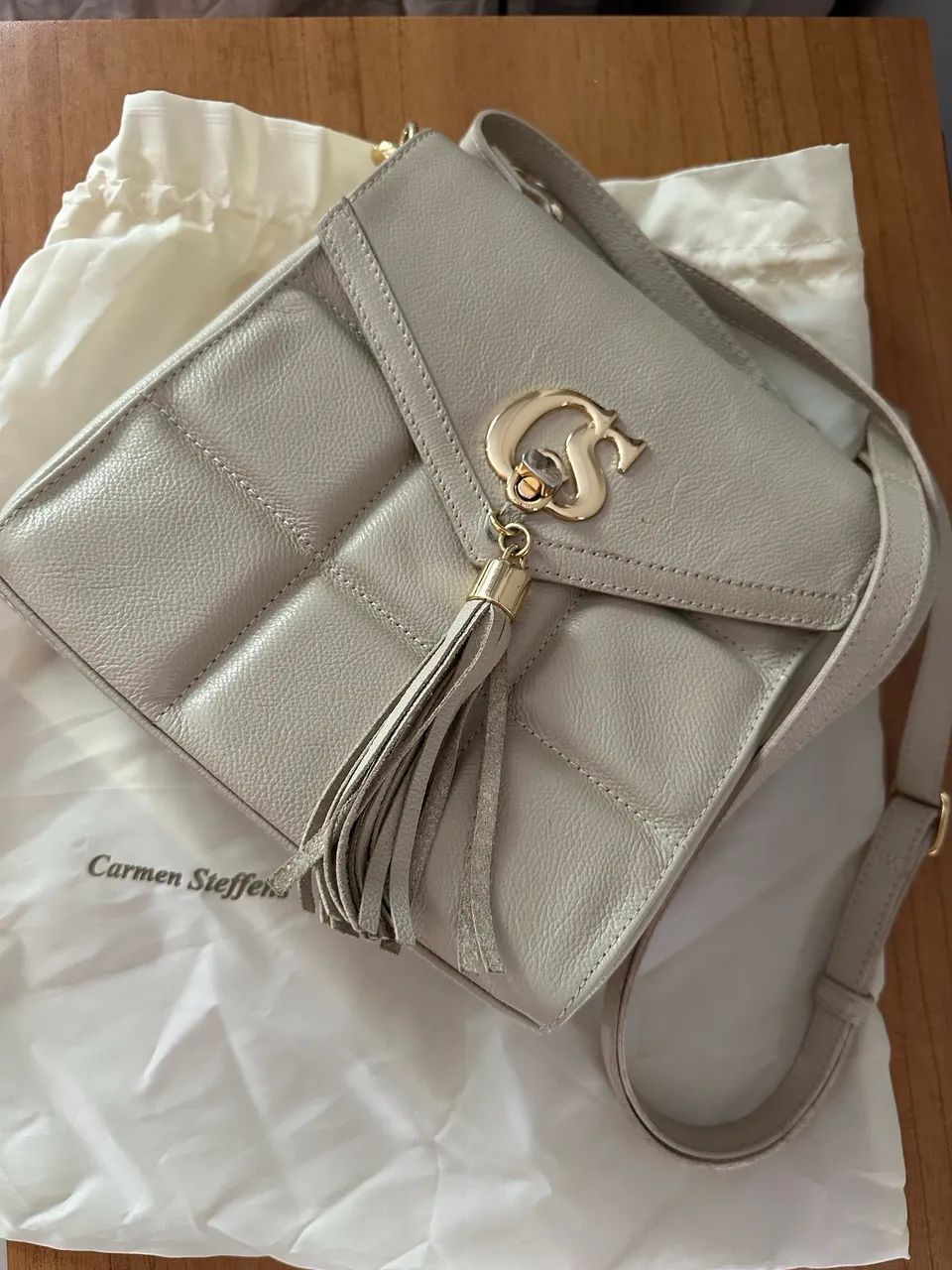 Bolsa Carmen Steffens Off White  - Foto 3