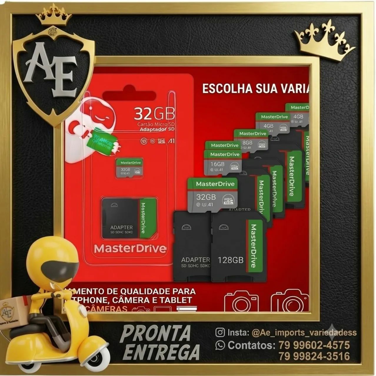 Cartões de memória master drive 