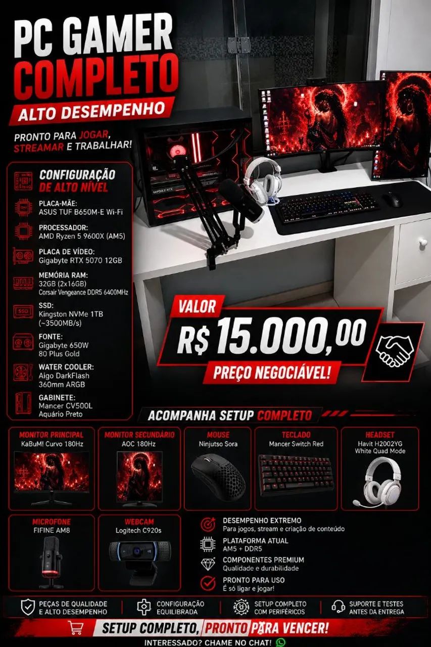 PC GAMER RTX 5070 12GB  - Foto 2