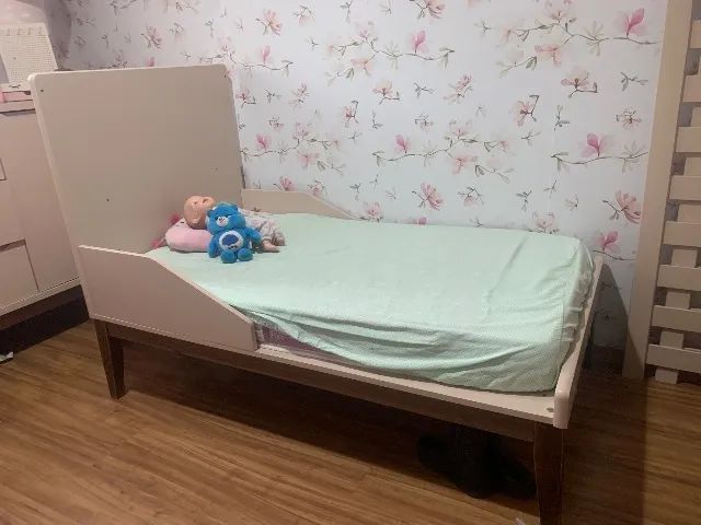berço/cama/ menina, rosa- nude - Foto 2