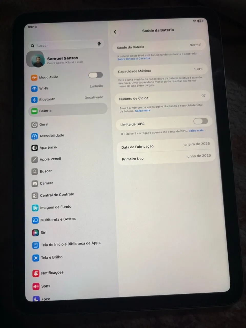 Vendo iPad 11 a16 prata com 6 meses de uso  - Foto 4