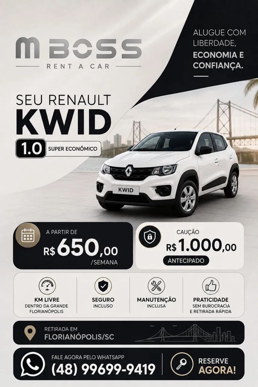 Aluguel de Carros KWID DISPONÍVEL 