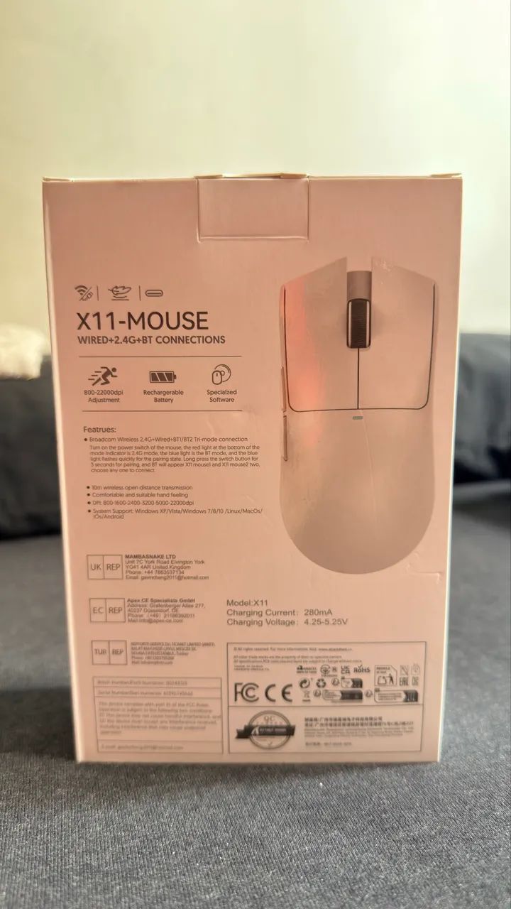 Mouse Attack Shark X11 - Vermelho - Foto 5