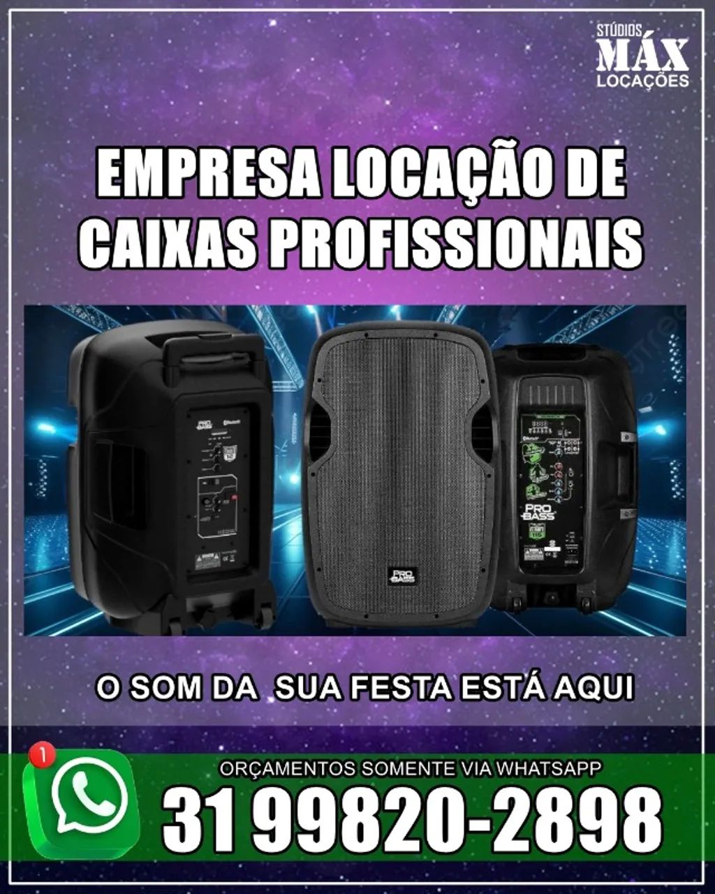  Empresa de locação de caixas de som profissionais