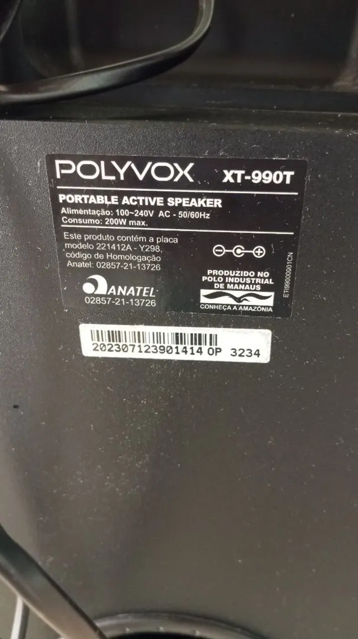 Caixa som Polyvox 2000W bivolt Ótimo estado - Foto 5