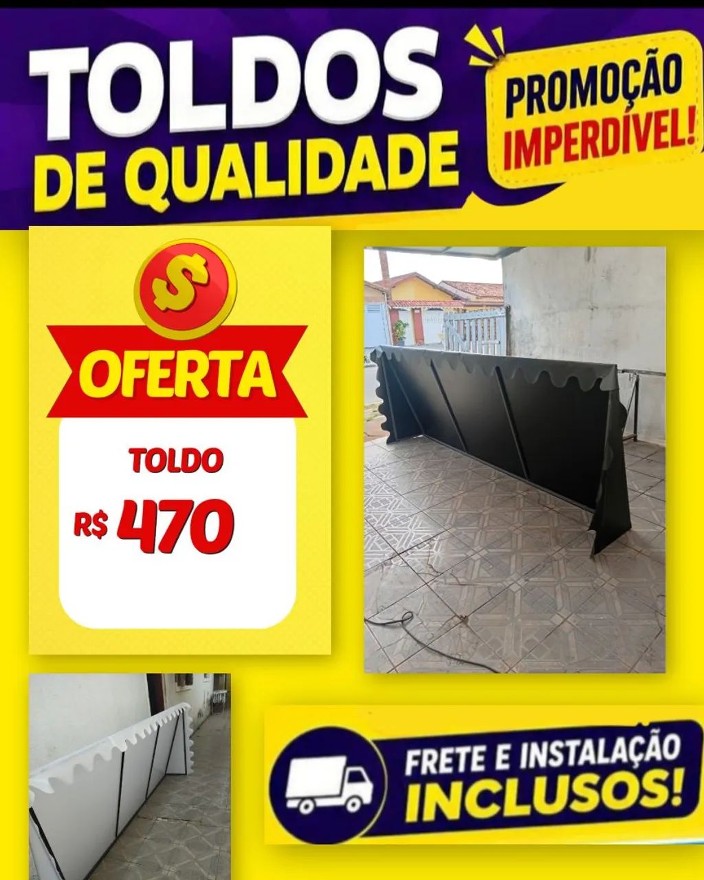 Toldo na promoção 