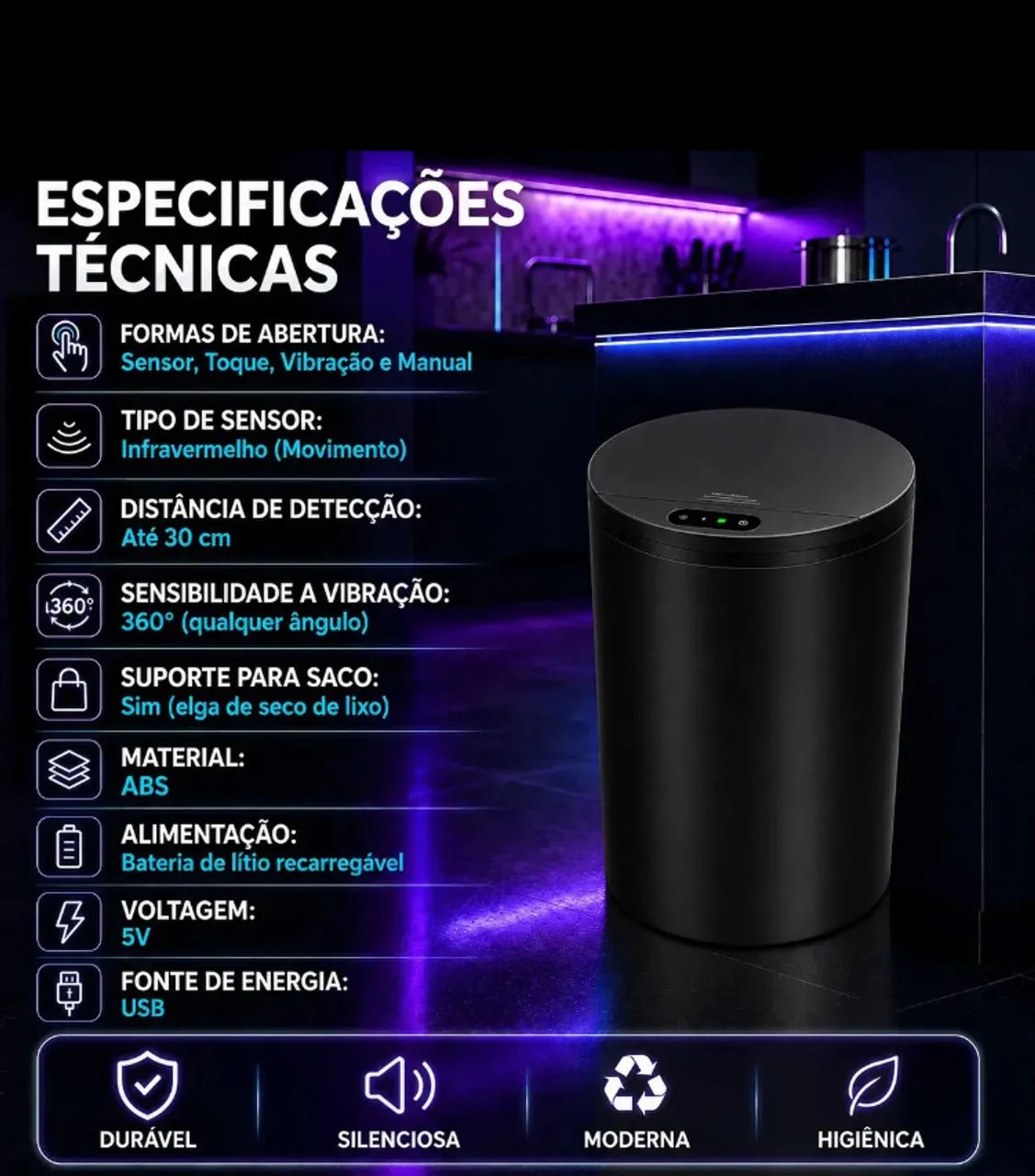 Lixeira automática inteligente - Foto 3