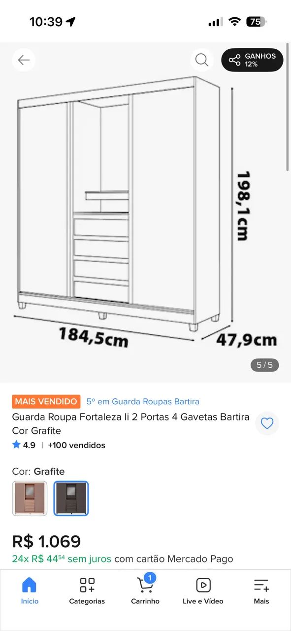 Guarda roupa branco  - Foto 2