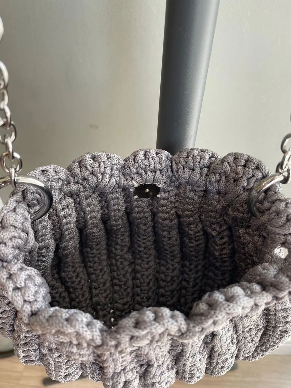 Bolsa de crochê artesanal , transversal com alça - Foto 3