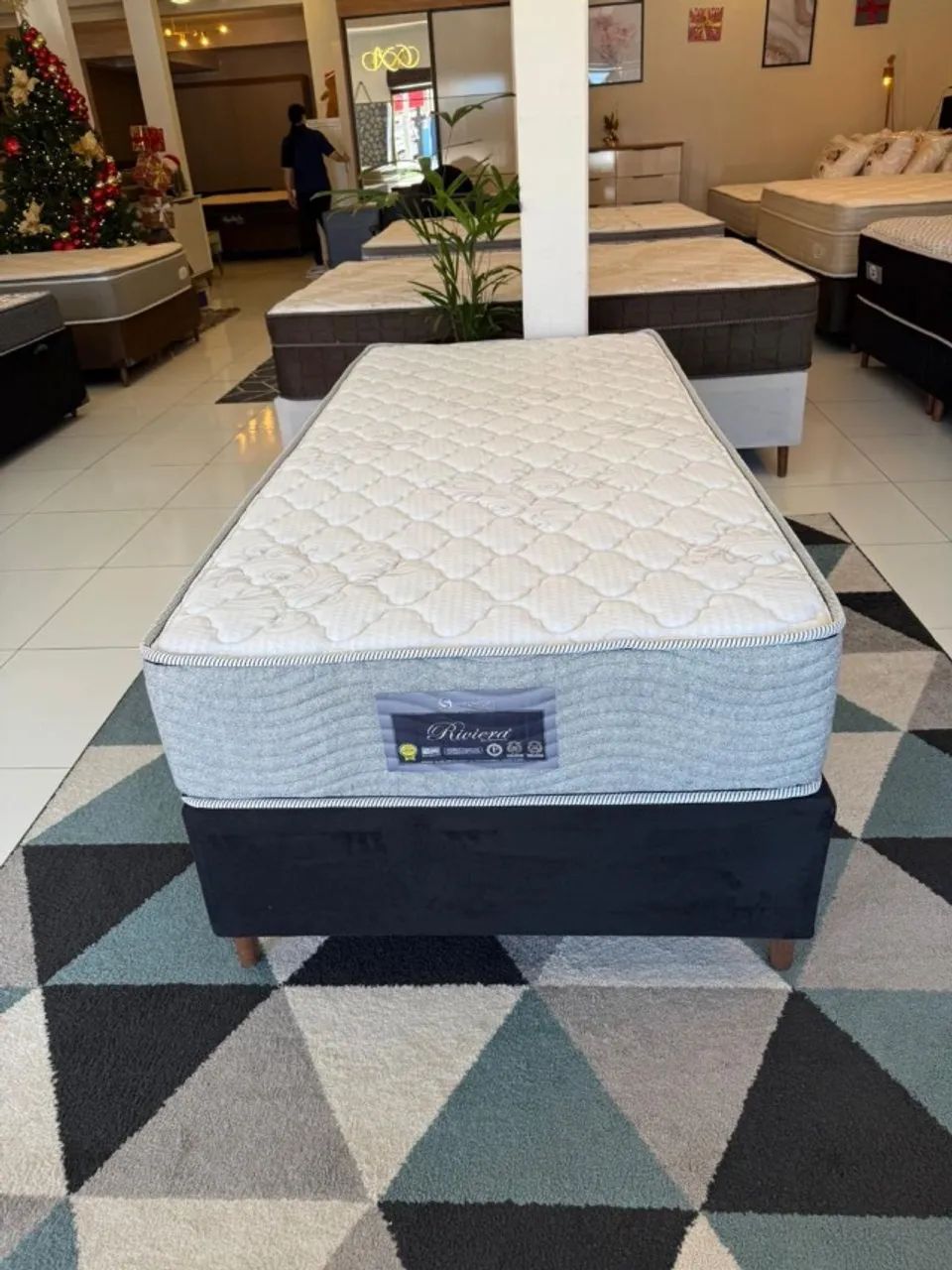 Cama box Solteiro com colchão SANKO TOP - Entrego! 