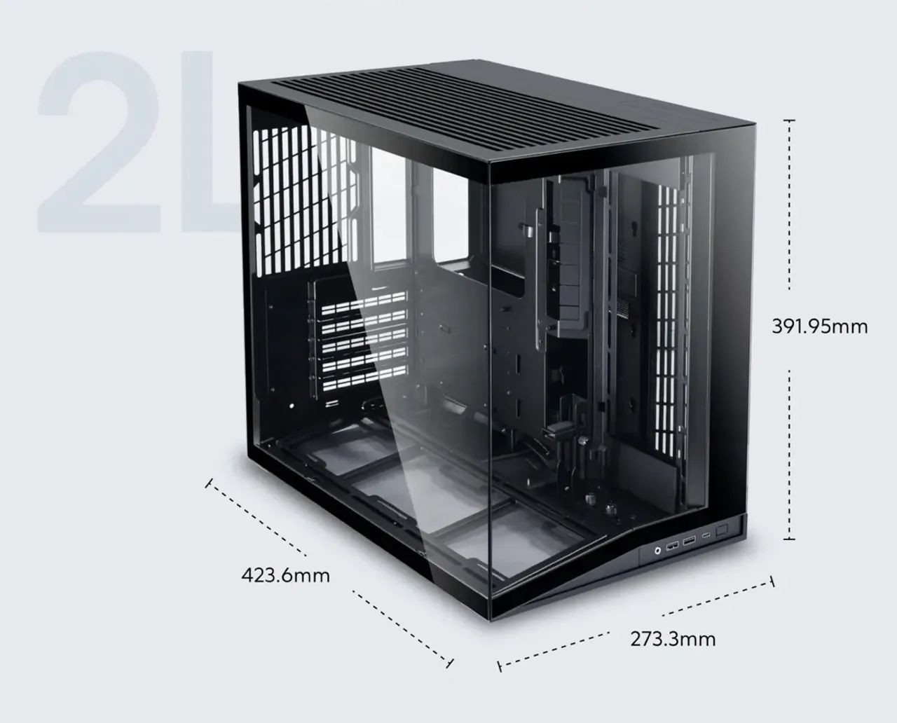 Gabinete Lian Li mini v2 preto  - Foto 2